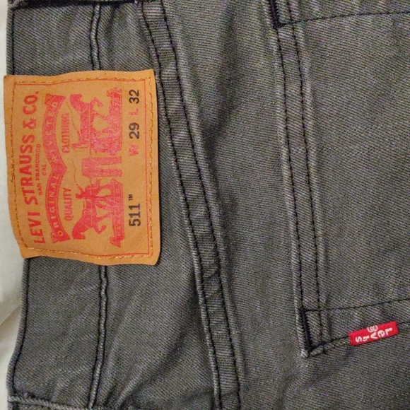 Levi's 511 men's size W29 L32 slim fit gray jeans - Picture 3 of 6